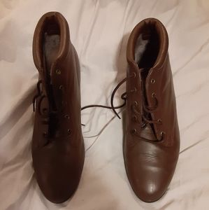 A J Valenci Brown Ankle Boots Size  9.5